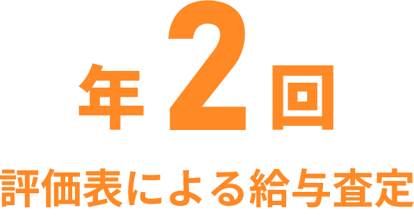 年2回評価表による給与査定